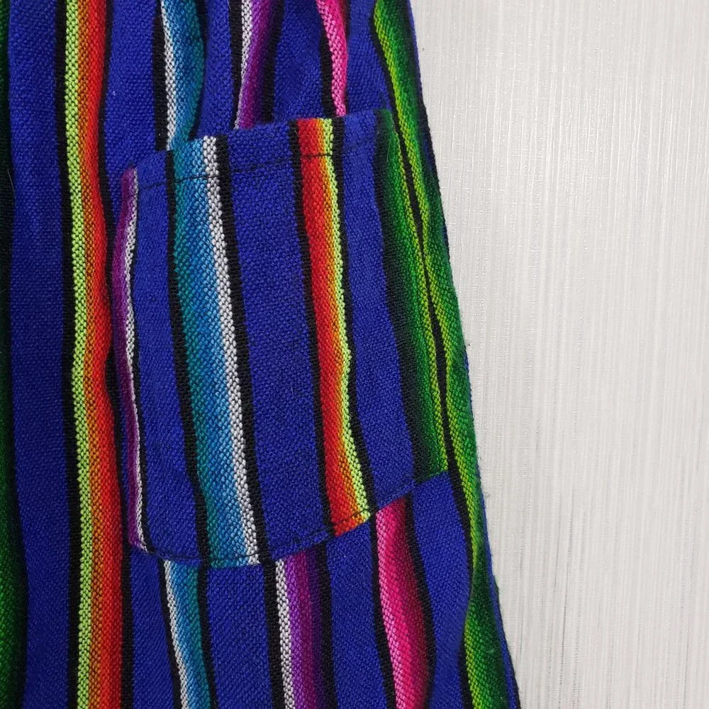 Elsa Ortiz handmade with embroidered front bib‎ wool blend jumper dress